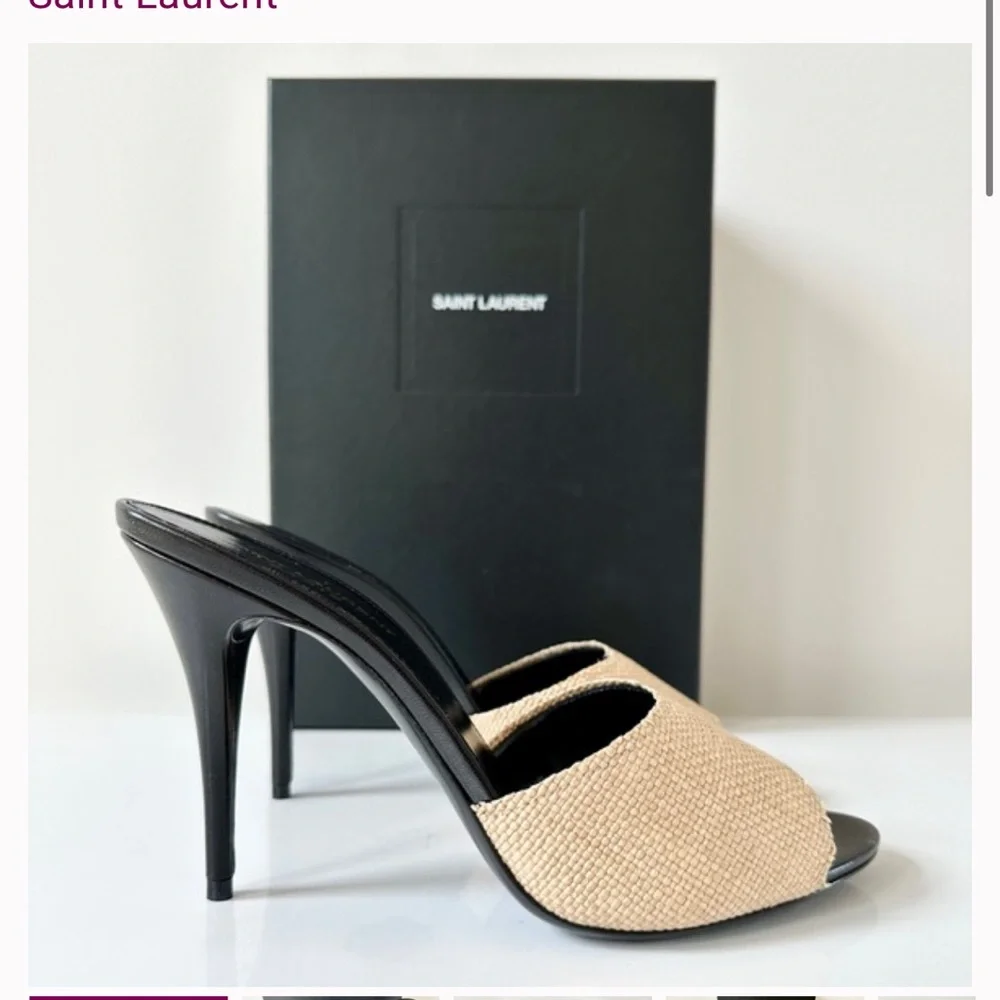 Saint Laurent Black and Tan Women's Shoes - Picture 6 of 7